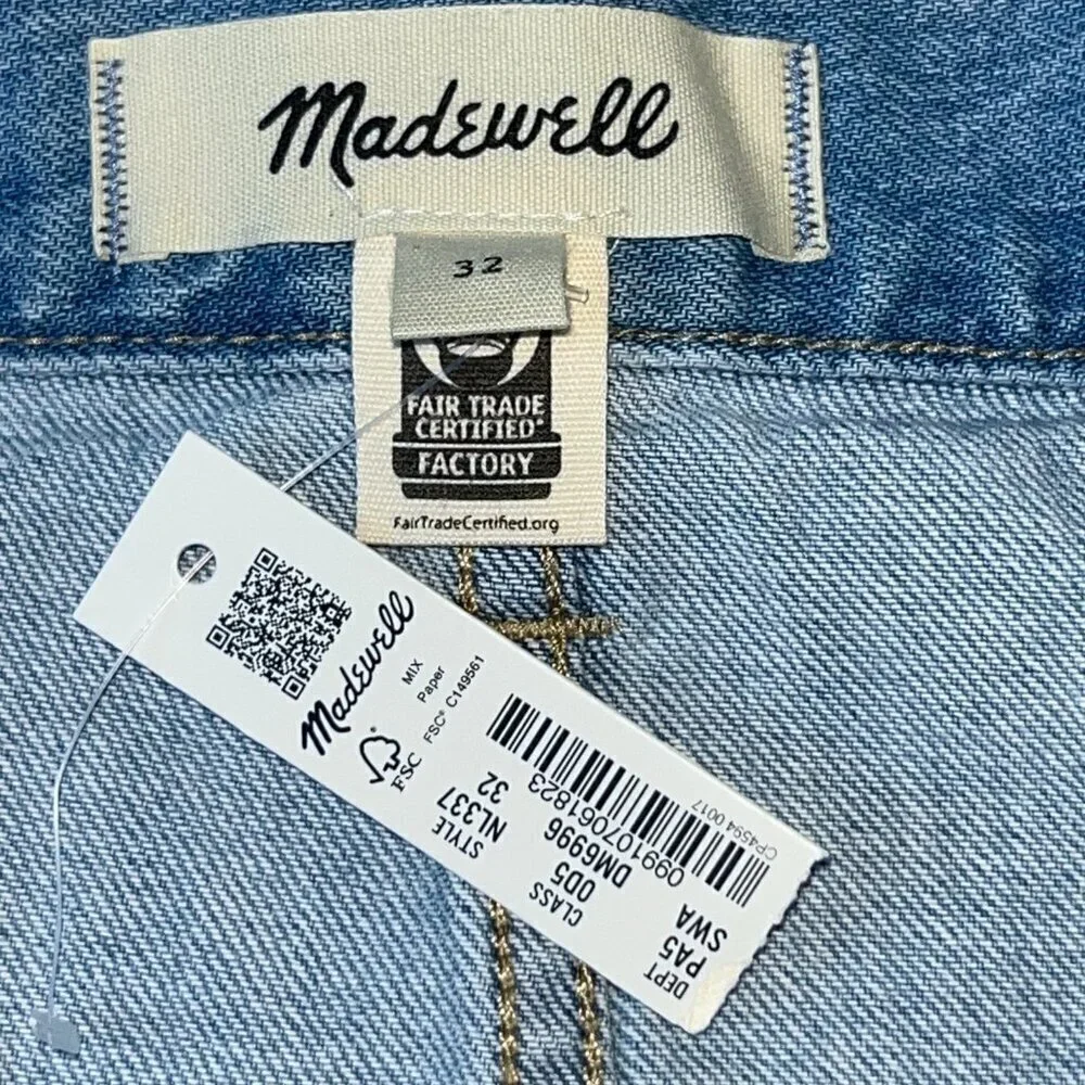 Madewell pleated denim